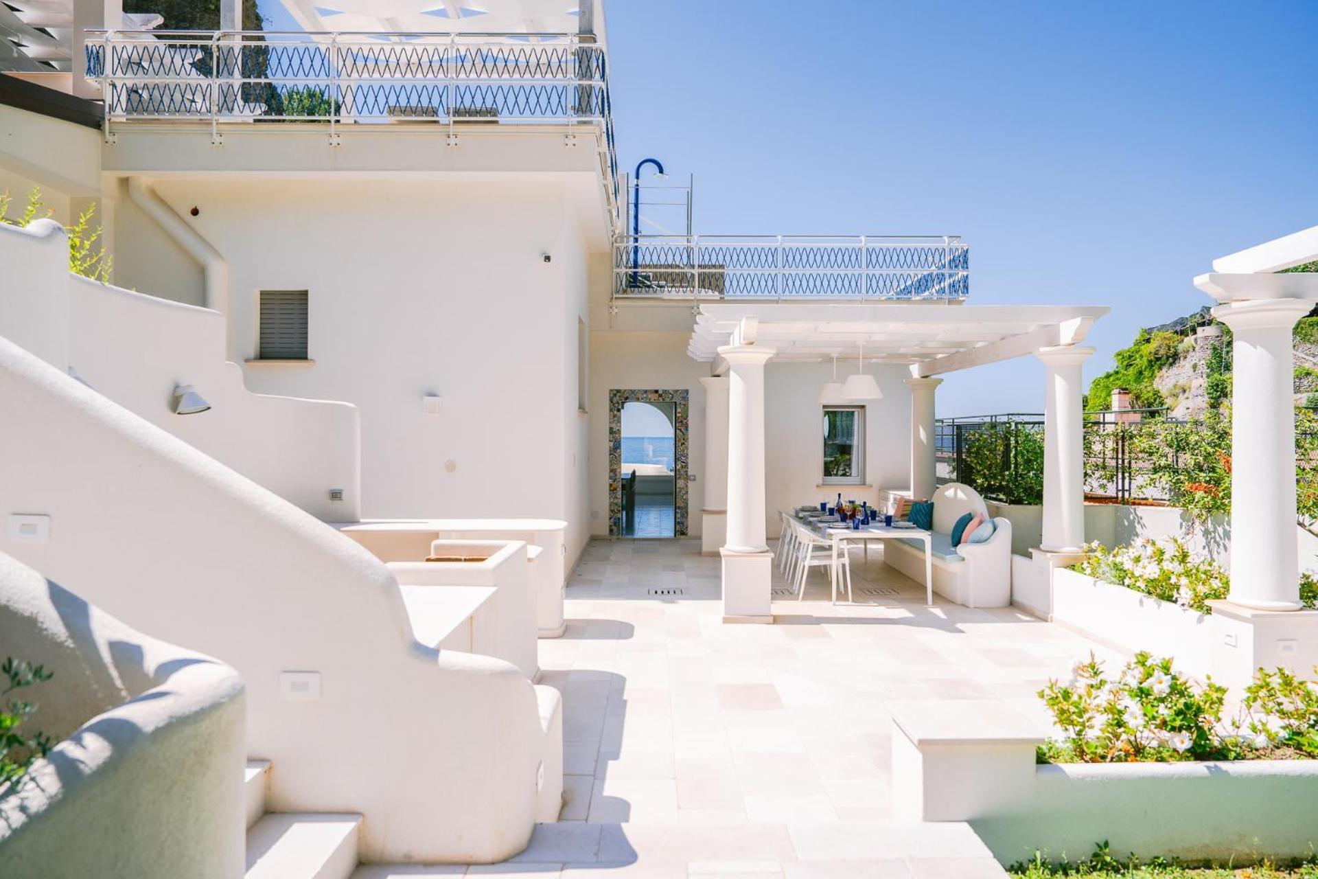 Acquachiara Seaside Luxury Villa In Amalfi Coast Maiori Exterior photo